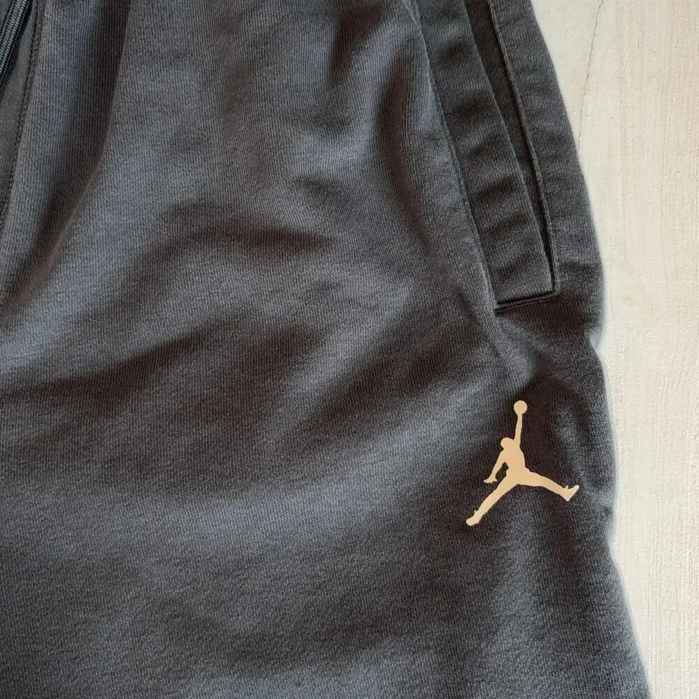 Jordan Jogger Pants Mens Medium Gray Fleece Sweatpants Jumpman CV8347-060